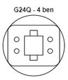 Outlet: G24Q 5W LED-lamp - 120°, mat glas