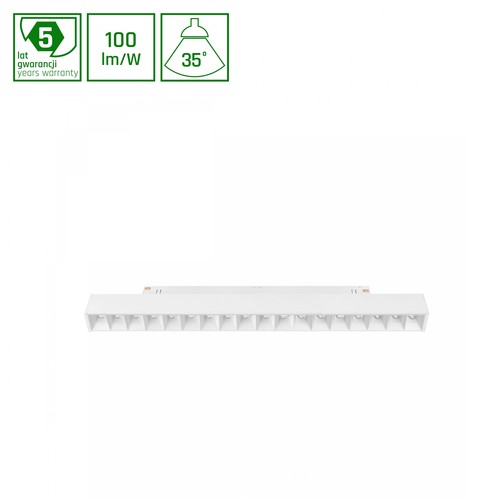 17W DALI SHIFT Grid M Railverlichting - 35°, Wit, 30.3x2.3x4.2cm