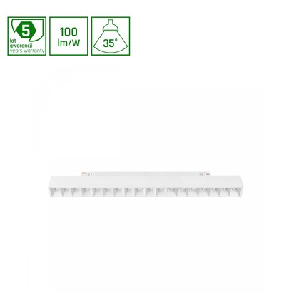 17W DALI SHIFT Grid M Railverlichting - 35°, Wit, 30.3x2.3x4.2cm