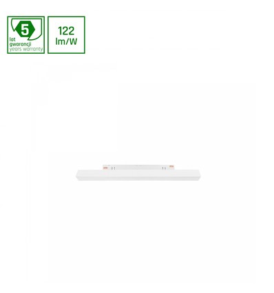 8W dimbare SHIFT Line S railverlichting - 100°, wit, DALI