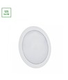 12W Ø17cm 2-in-1 inbouw / opbouw paneel - 125lm/W, 3000K, rond, witte rand