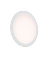 12W Ø17cm 2-in-1 inbouw / opbouw paneel - 125lm/W, 3000K, rond, witte rand