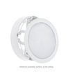 12W Ø17cm 2-in-1 inbouw / opbouw paneel - 125lm/W, 3000K, rond, witte rand