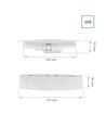 12W Ø17cm 2-in-1 inbouw / opbouw paneel - 125lm/W, 3000K, rond, witte rand