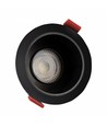 GU10 inbouwspot met zwarte reflector - Zwart, aluminium, kantelbaar, Gat: Ø7,5 cm, Afm: Ø8,5 cm, IP20 binnen