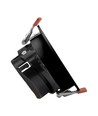 GU10 inbouwspot met zwarte reflector - Zwart, aluminium, kantelbaar, Gat: Ø7,5 cm, Afm: Ø8,5 cm, IP20 binnen