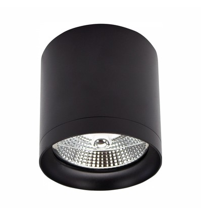 Plafondlamp voor AR111 GU10 - Zwart, Ø11,8cm, 11cm hoog, aluminium, zonder lichtbron