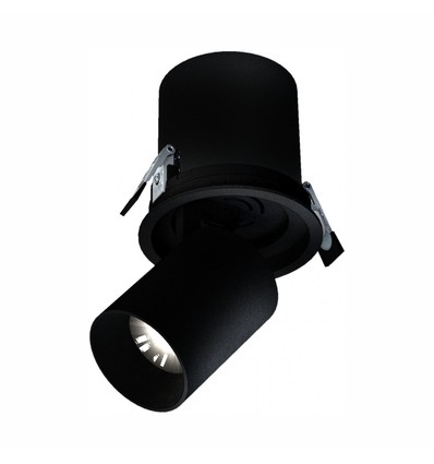 IN OUT - Model M - Inbouw Downlight, 12W 36° 100x110 mm, Zwart zonder lichtbron