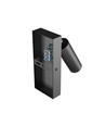 Mini GU10 slim wandlamp - Met schakelaar, Ø3,8x9,5 cm, zwart, rond, zonder lichtbron