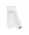 Mini GU10 slim wandlamp - Met schakelaar, Ø3,8x9,5 cm, wit, rond, zonder lichtbron