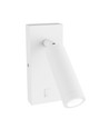 Mini GU10 slim wandlamp - Met schakelaar, Ø3,8x9,5 cm, wit, rond, zonder lichtbron