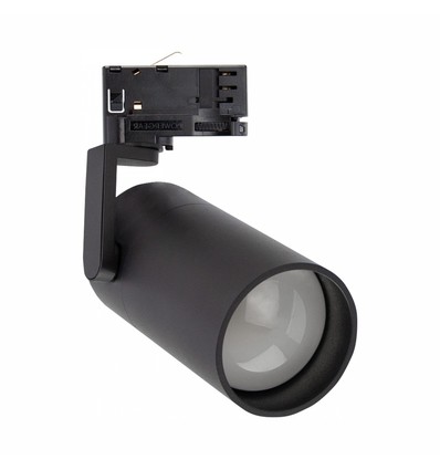 3-fase GU10 railspot Madara Slim - Zwart, excl. lichtbron, voor MR11 lamp, max 4W LED