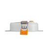 5W Ø9,5cm Inbouwspot - IP54 spatwaterdicht, Zaagmaat: Ø7,2 cm, Afmetingen: Ø9,5 cm, 3,1 cm hoog, rond, witte rand