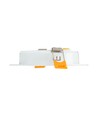8W Ø11,8cm Inbouwspot - IP54 spatwaterdicht, Zaaggat: Ø9,2 cm, Afmetingen: Ø11,8 cm, 3,1 cm hoog, rond, witte rand