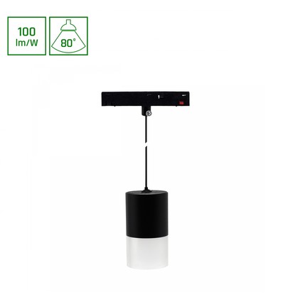 6W SHIFT BASIC Hangit hangarmatuur - 3000K, Zwart, 55x95mm (110cm snoer)
