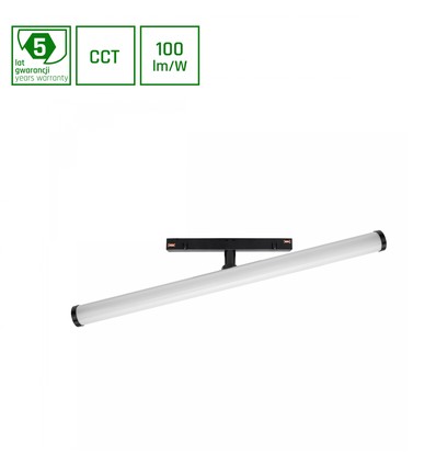 12W Dimbaar SHIFT Beam railsysteem spot Ø28x40x7,5mm - 150°, CCT, Zwart, Zigbee