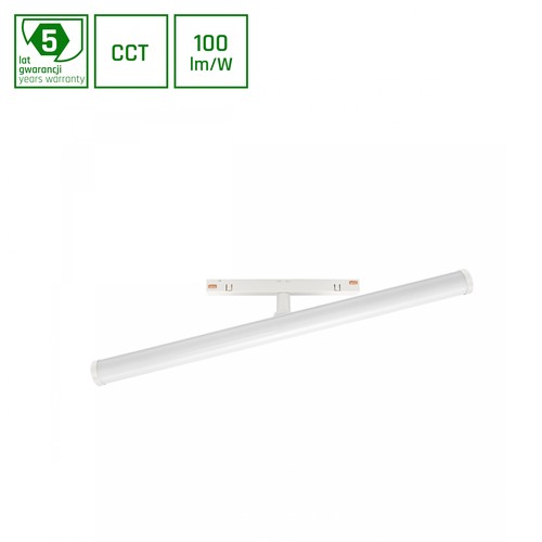 12W dimbare SHIFT Smart Beam railverlichting - 150°, CCT, wit, Ø28x40x7.5cm, Zigbee