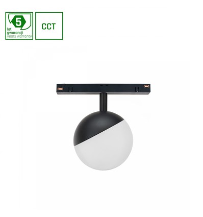 5W dimbaar SHIFT SMART spanningsrailverlichting Ø100x130mm - 165°, CCT, zwart, Zigbee