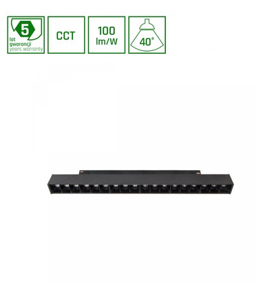 17W Dimbaar SHIFT Smart-Grid M Railverlichting 30,3cm - 35°, CCT, Zwart, Zigbee
