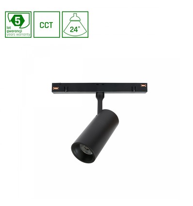6W dimbaar SHIFT Smart Spot S - 24°, CCT, zwart, Ø35x142x106mm, Zigbee