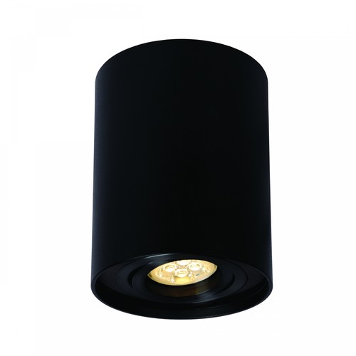 Chloe GU10 opbouwspot - Zwart, aluminium, Ø9,4cm, IP20, zonder lichtbron
