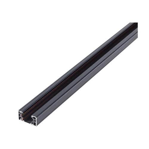 LEDlife 1 meter rail voor railspots - Zwart, 1-fase, 1F3W, compleet met aansluiting en eindkap