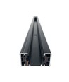 LEDlife 1 meter rail voor railspots - Zwart, 1-fase, 1F3W, compleet met aansluiting en eindkap