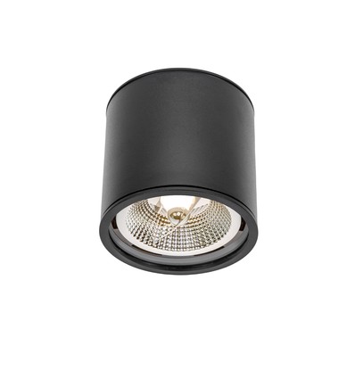 Plafondlamp AR111, GU10 - IP65, zwart, aluminium, opbouw, zonder lichtbron