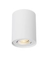 GU10 plafondspot - Opbouw, rond, wit, kantelbaar, IP20, zonder lichtbron