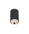 CHLOE mini P20 rond - zonder lichtbron, behuizing zwart, ring goud, rand zwart