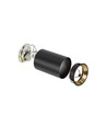 CHLOE mini P20 rond - zonder lichtbron, behuizing zwart, ring goud, rand zwart