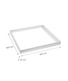 60x60 opbouwframe voor LED paneel - Wit, hoogte 4,5-5cm, voor Algine armaturen