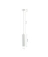 MADARA MINI II Hanglamp GU10 - Fitting zonder lichtbron, 230V, IP20, Ø55x200mm, Wit