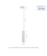 MADARA MINI II 3-fase trackspot pendel - Wit, GU10, Ø5,5cm, zonder lichtbron