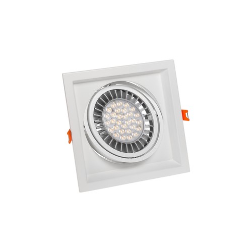 GU10 Maxi Uno inbouwspot voor AR111 - Wit, 186x186 mm, IP20, zonder lichtbron