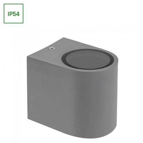 GU10 opbouw plafondlamp, IP54 - Zwart/grijs, buiten/binnen, max 6W LED, zonder lichtbron