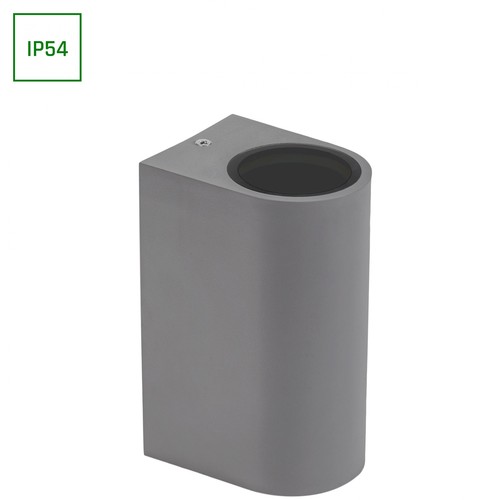Parete GU10 wandlamp met up/down licht - IP54 buiten, voor 2x GU10 lampen, zwart, rond