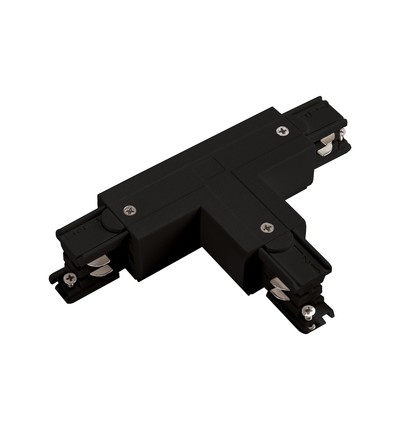 T-connector voor 3-fase rails - Links, zwart, Spectrum
