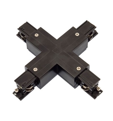 X-connector voor 3-fase rails - Zwart, Spectrum