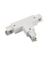 T-connector voor 3-fase rails - T2, links, wit, Spectrum