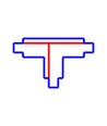 T-connector voor 3-fase rails - T2, links, wit, Spectrum