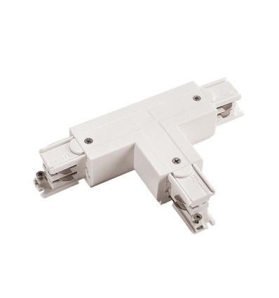 T-connector voor 3-fase rails - Rechts, T2, wit, Spectrum