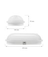 20W LED Technic lamp - IP54, IK07, Ovaal, 4000K, PIR-sensor