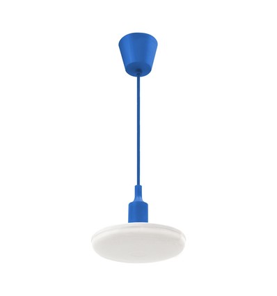 18W ALBENE ECO LED lamp - 1400lm, IP20, warm wit, wit met blauw snoer