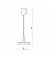 18W ALBENE ECO LED lamp - 1400lm, IP20, warm wit, wit met blauw snoer