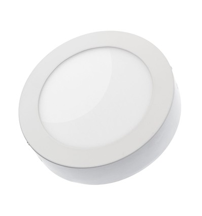 12W Ø17cm LED inbouwpanel - 6000K, witte rand, 120 graden, IP20 binnen