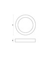 12W Ø17cm LED inbouwpanel - 6000K, witte rand, 120 graden, IP20 binnen