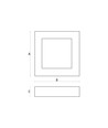 6W 12x12cm LED opbouwpaneel - 3000K (Warm wit)