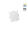 Algine 6W Smart Home LED inbouwpanel - CCT, dimbaar, Wi-Fi, vierkant, 112x112 mm