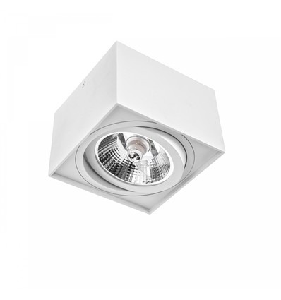 GU10 Chloe AR111 - IP20, vierkant, wit, zonder lichtbron